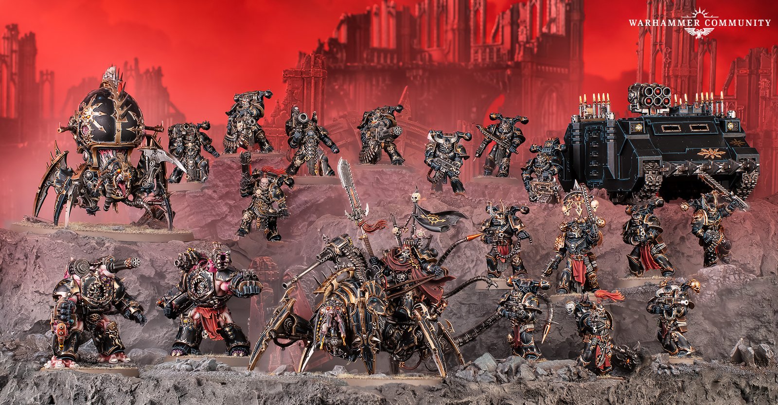 その他 Warhammer 40,000 Hellforged Warband HELLFORGED WARBAND – CHAOS SPACE MARINE BATTALION BOX | Dungeons